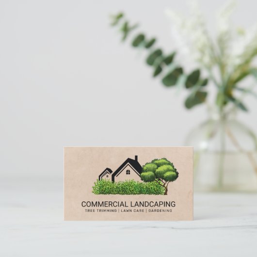 木 | 造園 | ハウス 名刺 (スタンド正面)