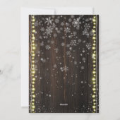 木、雪、ひもライト | 6 – 写真クリスマス シーズンカード (裏面)