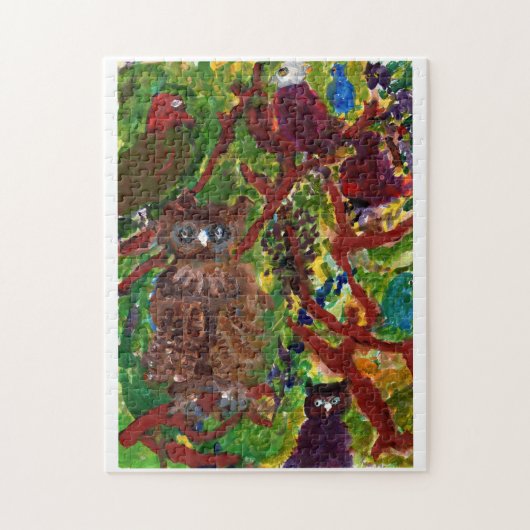 木#2のジグソーパズルのフクロウ ジグソーパズル (縦)