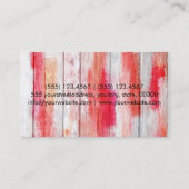 木#2のパステル調の赤 名刺 (裏面)
