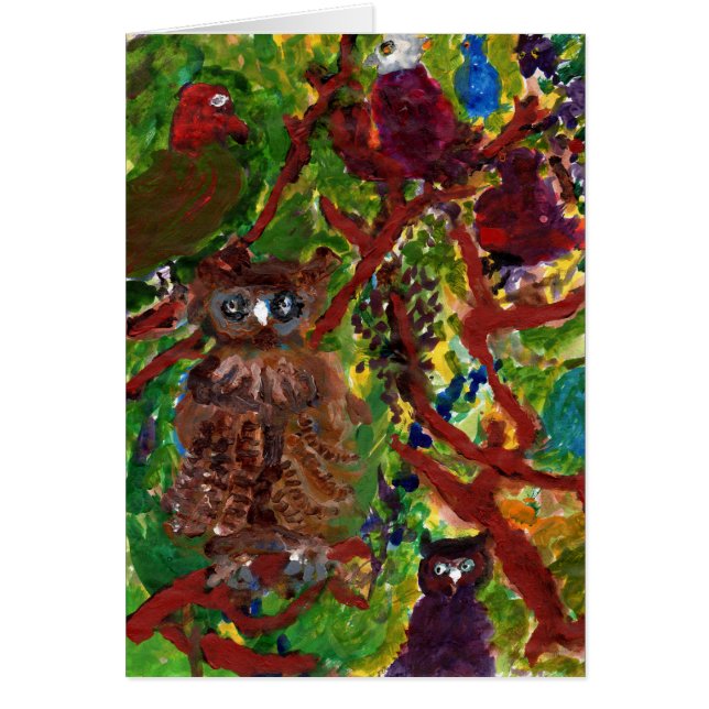 木、#2のフクロウ (正面)