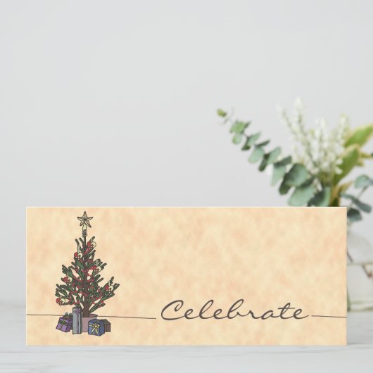 木、9.25" x4"招待 招待状 (スタンド正面)