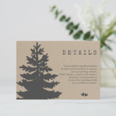 木 | Mountain Woodland Forest 結婚の詳細 エンクロージャーカード (スタンド正面)