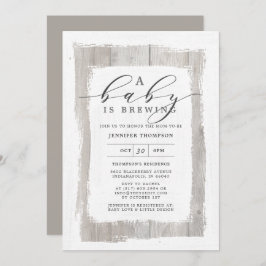 木Aベビー素朴が赤ちゃんシャワーを醸造している 招待状