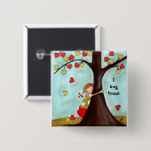 木Hugger -ボタン 缶バッジ (正面&裏面)