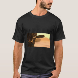 木Nに刻まれたライフナイフ文字用のP4Lポグ Tシャツ