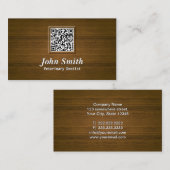 木QRコード獣医の歯科医の歯科医院 名刺 (正面/裏面)