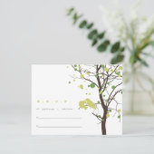 木RSVPの愛鳥-緑およびブラウン 出欠カード (スタンド正面)