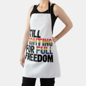 未だに完全な自由のために闘うLGBTQアメリカ建国250年 エプロン (インサイチュ)