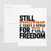 未だに完全な自由のために闘うLGBTQアメリカ建国250年 シーズンポストカード (正面/裏面)