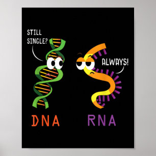 未だシングル DNAは常にRNA おもしろ科学 生物学 ポスター