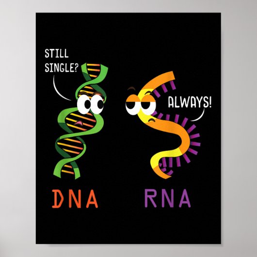 未だシングル DNAは常にRNA おもしろ科学 生物学 ポスター (正面)