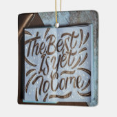 未だ幸せ最高のなおもしろいの愛は セラミックオーナメント (左)