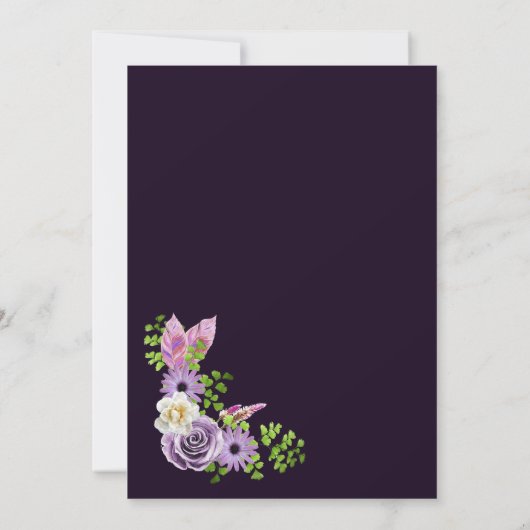 未だ最高の紫のフローラの除来業は行わない 招待状 (裏面)