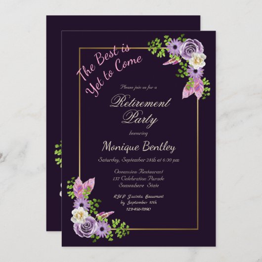 未だ最高の紫のフローラの除来業は行わない 招待状 (正面/裏面)