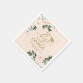 未だ最高の赤面フローラ来パーティーに達しない スタンダードカクテルナプキン (角)