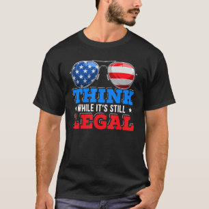 未だ法考え律的なアメリカ国旗のポリティックな状態にある間 Tシャツ