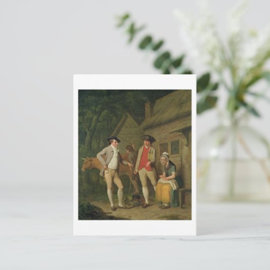 未亡人コスタードの牛と商品，税のために割れた ポストカード (スタンド正面)