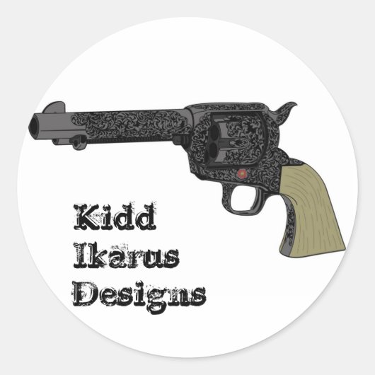 未亡人メーカーのステッカー ラウンドシール (正面)