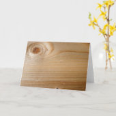 未仕上げ木材 カード (黄色い花)