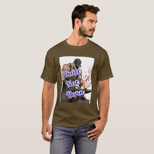 未作生まれ品 – 懸命作業T字 Tシャツ (正面フル)