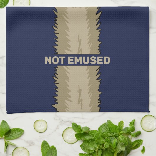 未使用のおもしろいEmuプン キッチンタオル (折り畳み)