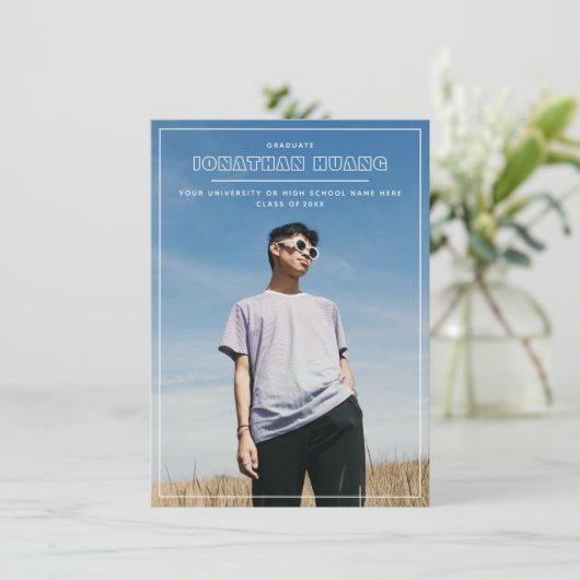 未処理 |トレンディー写真の卒業発表 招待状 (スタンド正面)
