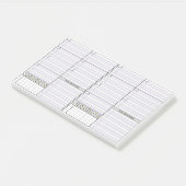 未加工の週次2ページごと ポストイット (アングル)