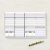 未加工の週次2ページごと ポストイット (デスク)