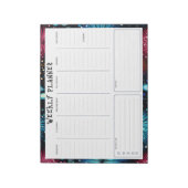 未加工パーソナライズされたの垂直週プランナー ノートパッド (回転)