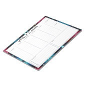 未加工パーソナライズされたの垂直週プランナー ノートパッド (アングル)