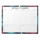 未加工パーソナライズされたの垂直週プランナー ノートパッド (正面)