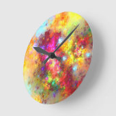 未加工フラクタルの芸術 ラウンド壁時計 (傾斜)