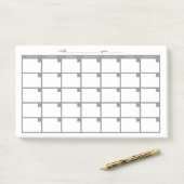 未加工付箋カレンダー – グレー ポストイット (デスク)
