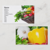 未加工野菜が付いている構成 名刺 (正面/裏面)
