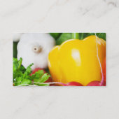 未加工野菜が付いている構成 名刺 (裏面)