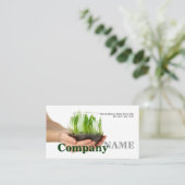 未加工食糧緑の健康な生命ベジタリアンカード 名刺 (スタンド正面)