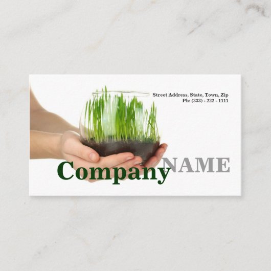 未加工食糧緑の健康な生命ベジタリアンカード 名刺 (正面)