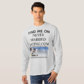未婚ですデートして下さい.com パーカー tシャツ (正面フル)