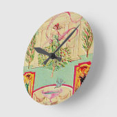 未婚の女神アテーナー ラウンド壁時計 (傾斜)