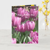 未婚の母からの未婚の母への母の日カード カード (黄色い花)