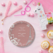 未婚の花嫁がミスからミセスへ 恥じらいピンク ペーパープレート (パーティー)