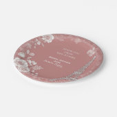 未婚の花嫁がミスからミセスへ 恥じらいピンク ペーパープレート (アングル)