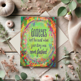 未完のストーリーの別離は痛い カード