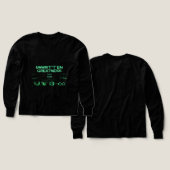 未完の偉大さネオンサイバーパンク女子Tシャツ (デザイン 正面&背面)