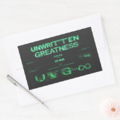 "未完の偉大さ" サイバーパンクステッカー 長方形シール (封筒)