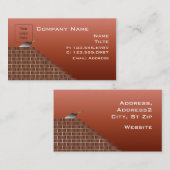 未完成のレンガ壁の名刺のテンプレート 名刺 (正面/裏面)