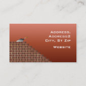 未完成のレンガ壁の名刺のテンプレート 名刺 (裏面)