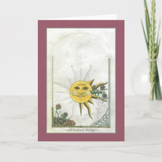 未完成の事柄のグリーティングカード カード (正面)