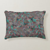 未完成の壁の漆喰に茶色とシアン色の斑点 アクセントクッション (正面)